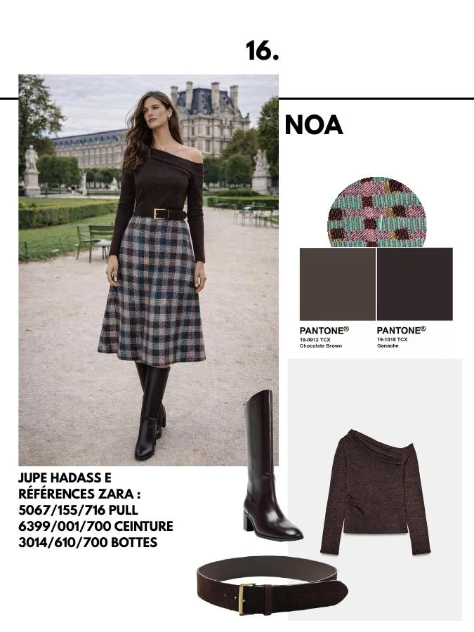 Planche 16 du lookbook RAYMARJORIE : silhouette, références et nuancier Pantone